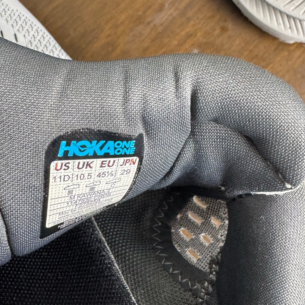 Hoka Mens 11 Kawana 2 Sneaker Shoe Grey - Picture 7 of 10